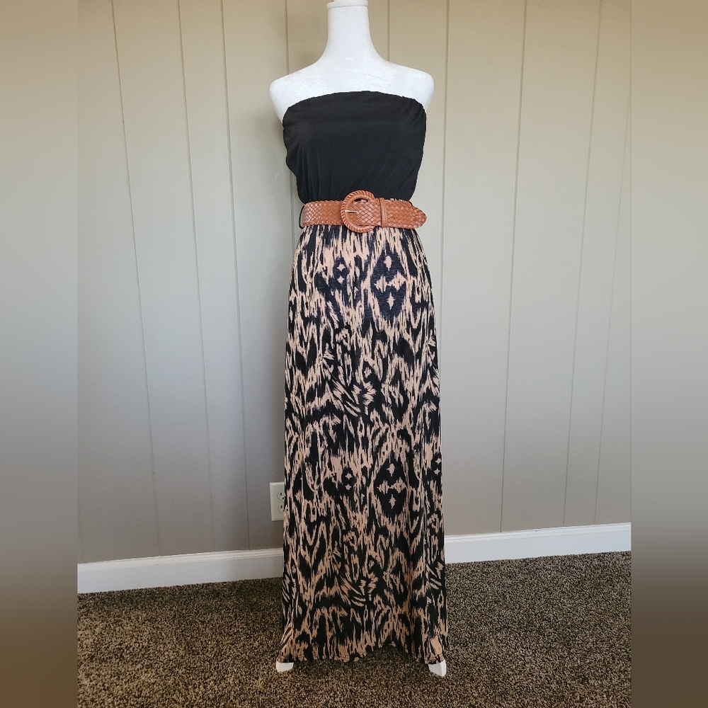 Rue21 Black and Tan Maxi Skirt